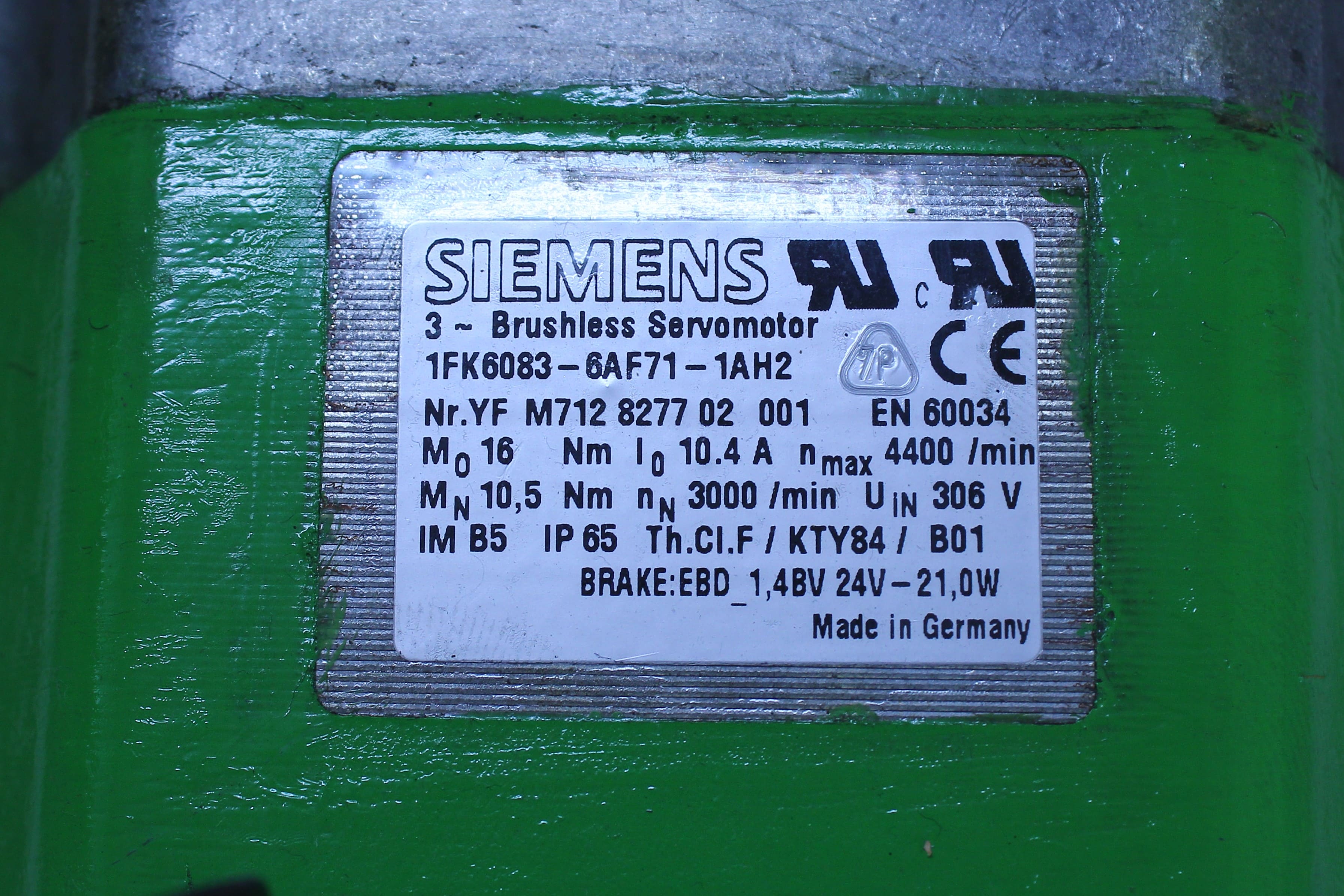 Servo Motor Siemens 1FK6083-6AF71-1AH2 - Vista Superior | Siemens 1FK6083-6AF71-1AH2