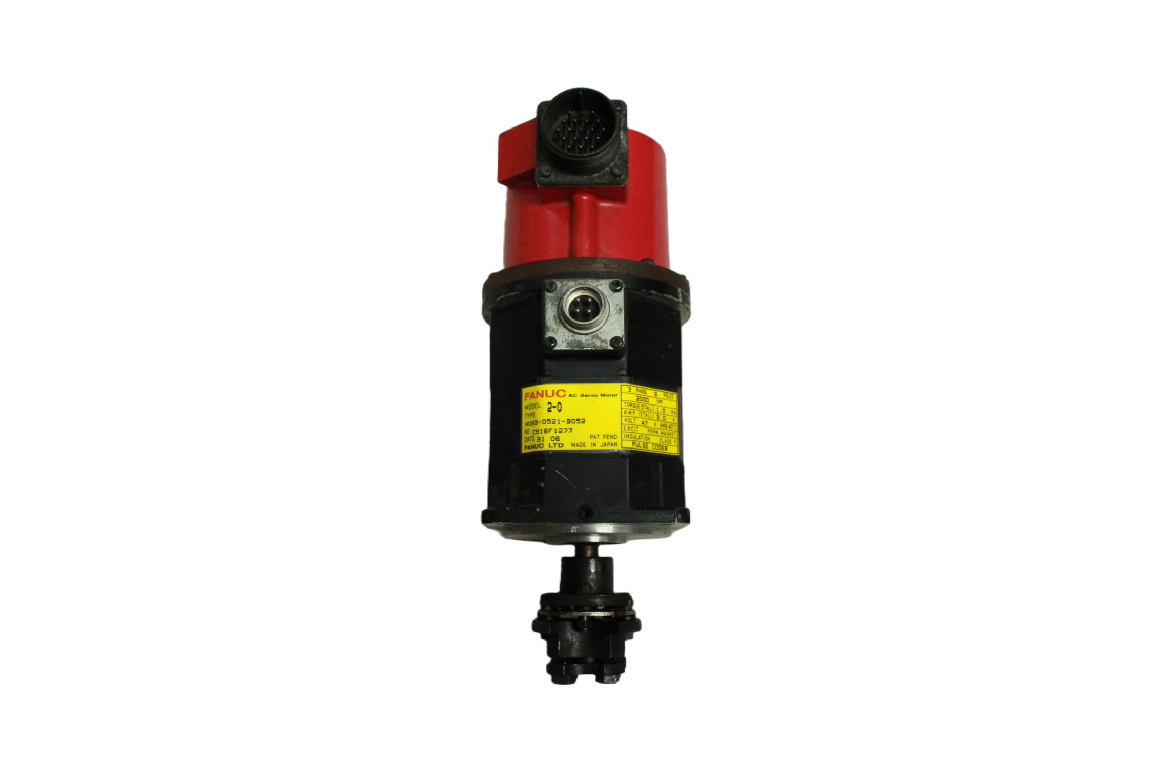 A06B-0521-B052 Servo Fanuc Servo Motor Model 2-0 2000PPR - Vista Traseira | Fanuc A06B-0521-B052