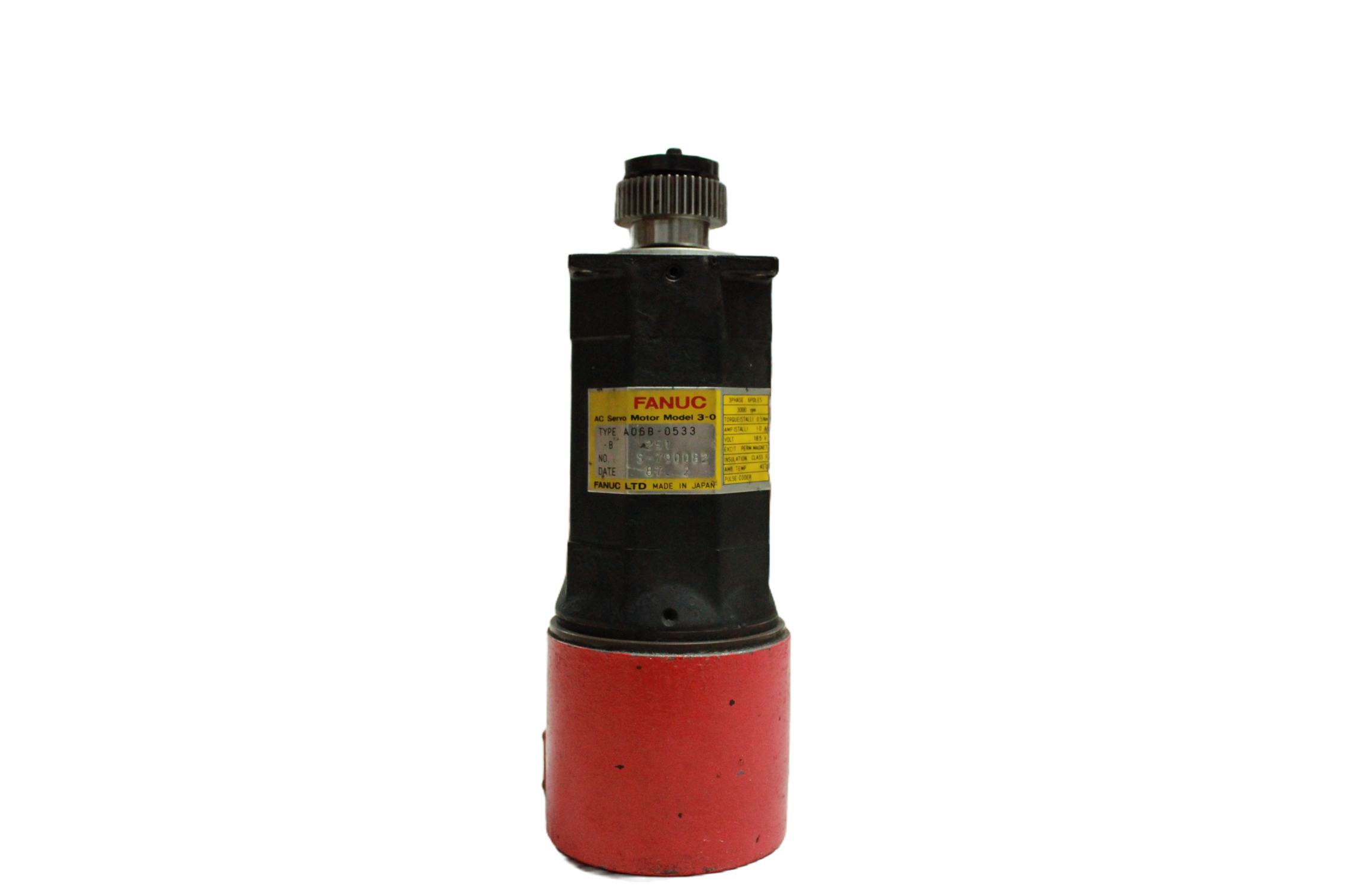 A06B-0533-B251 AC Motor Fanuc Model 3-0S - Vista Superior | Fanuc A06B-0533-B251