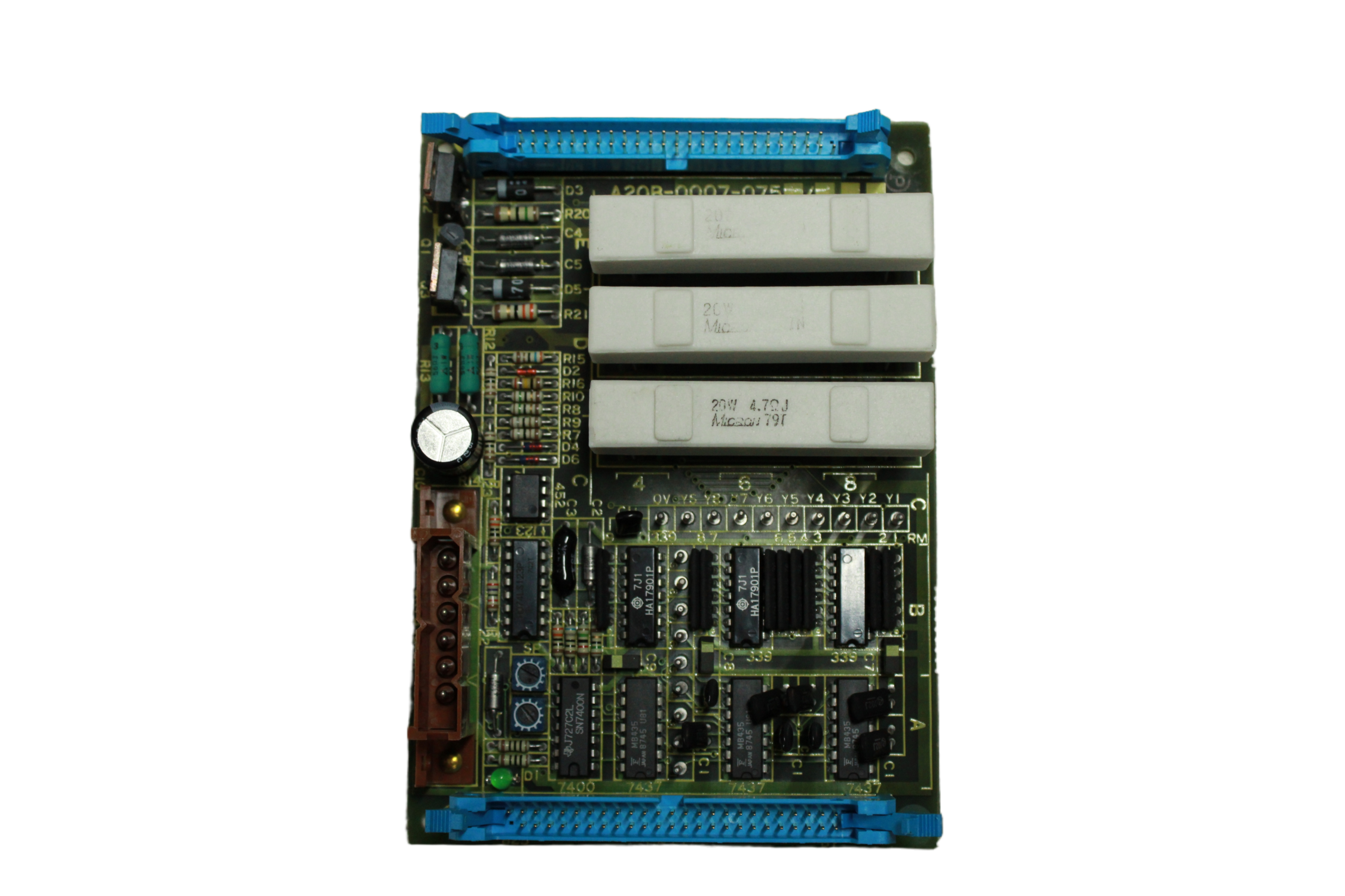 FANUC Signal / Servo Amplifier Board – A20B-0007-075 - Vista Traseira | Fanuc A20B-0007-075