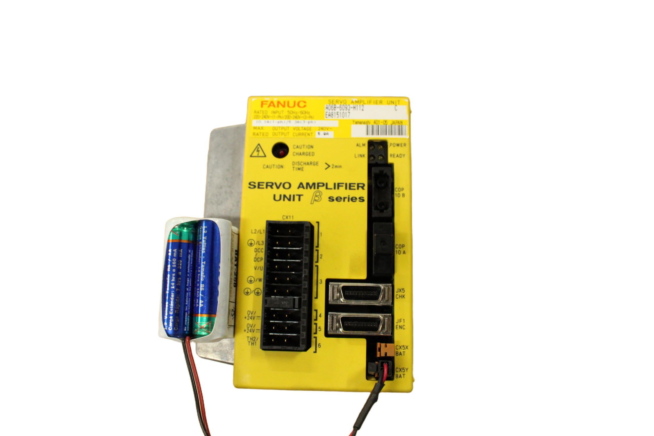 Servo Amplifier FANUC β series A06B-6093-H112 (5.0A) - Vista Traseira | Fanuc A06B-6093-H112
