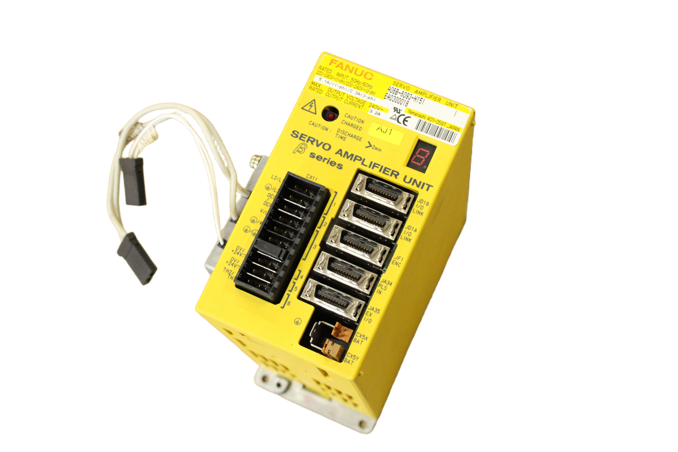 Servo Amplifier FANUC β series A06B-6093-H151 (3.2A) - Vista Lateral | Fanuc A06B-6093-H151