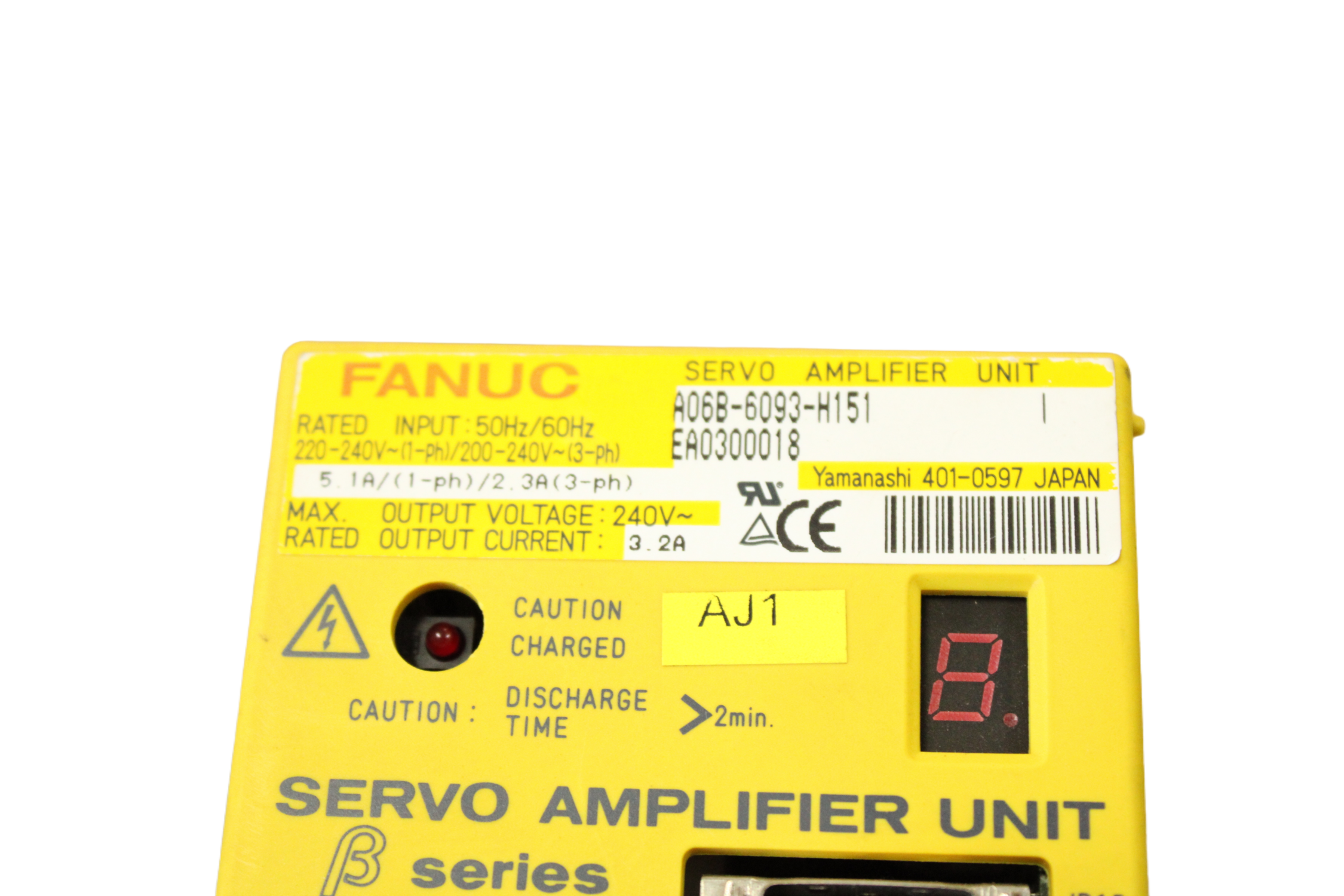Servo Amplifier FANUC β series A06B-6093-H151 (3.2A) - Detalhes | Fanuc A06B-6093-H151