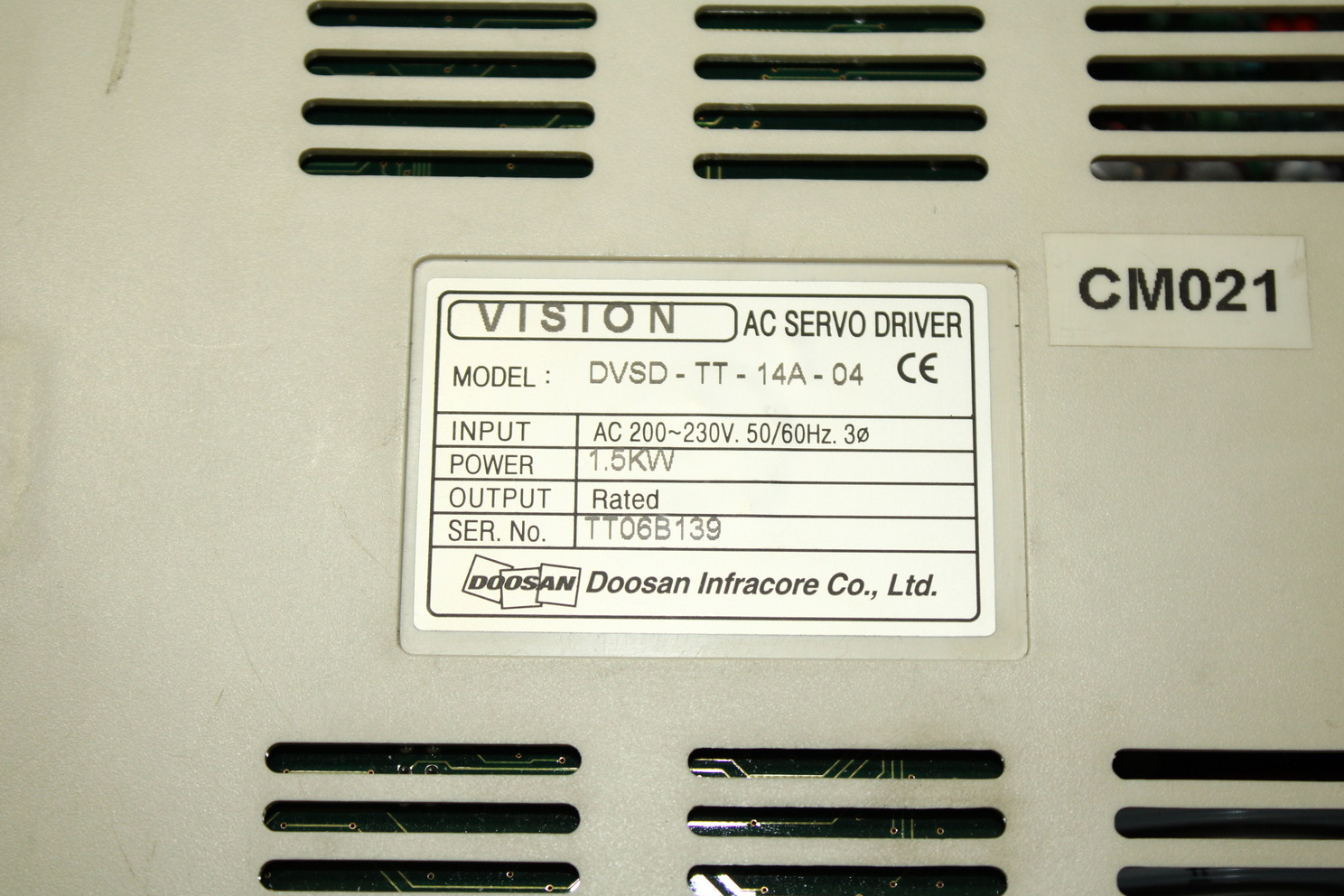 Vision AC Servo Driver - Etiqueta | Doosan DVSD-TT-14A-04