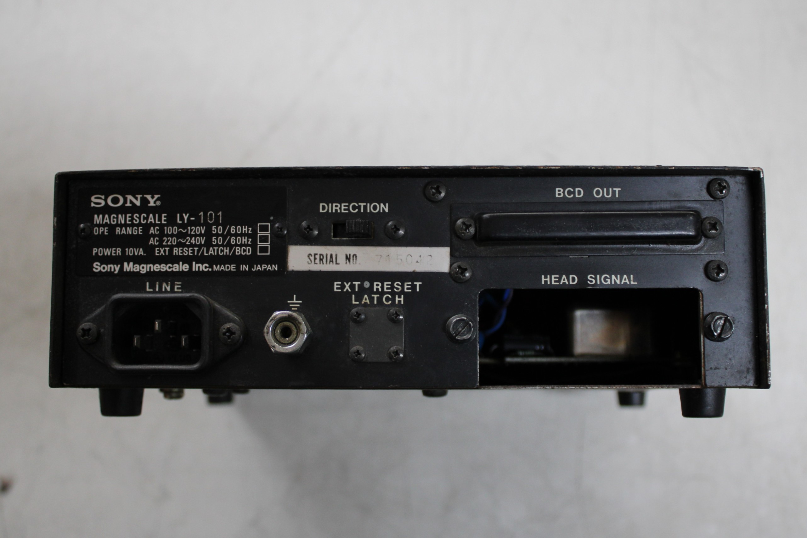 Sony Magnescale LY-101 Linear Scale Controller - Etiqueta | Sony LY-101