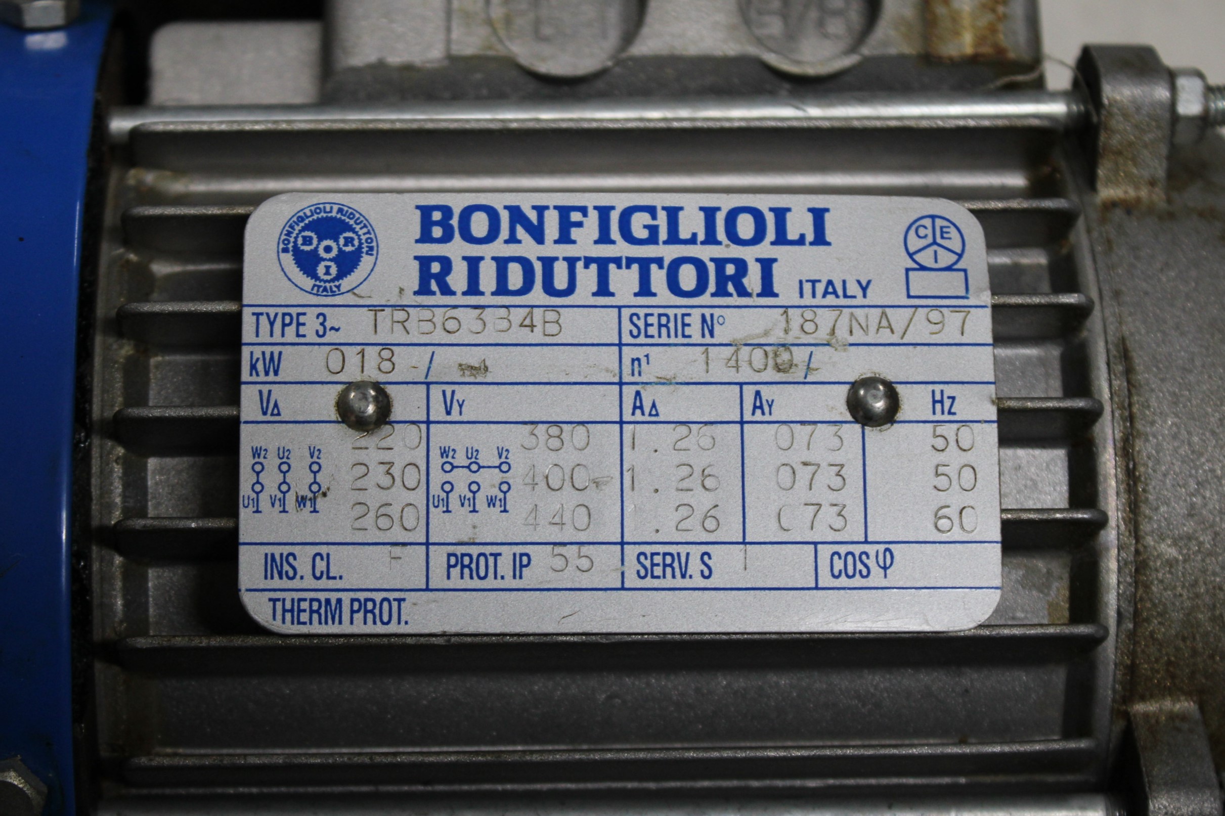 Bonfiglioli Riduttori Gearmotor TRB63B4B - Vista Lateral | Bonfiglioli TRB63B4B