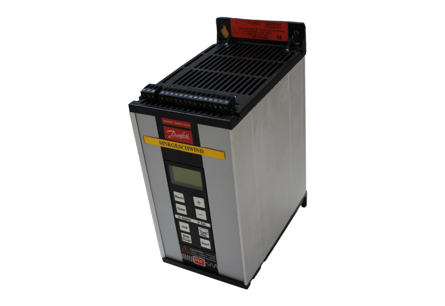 VLT® (Variable Frequency Drive / Variador de frequência) - Vista Lateral | Danfoss 195H3101