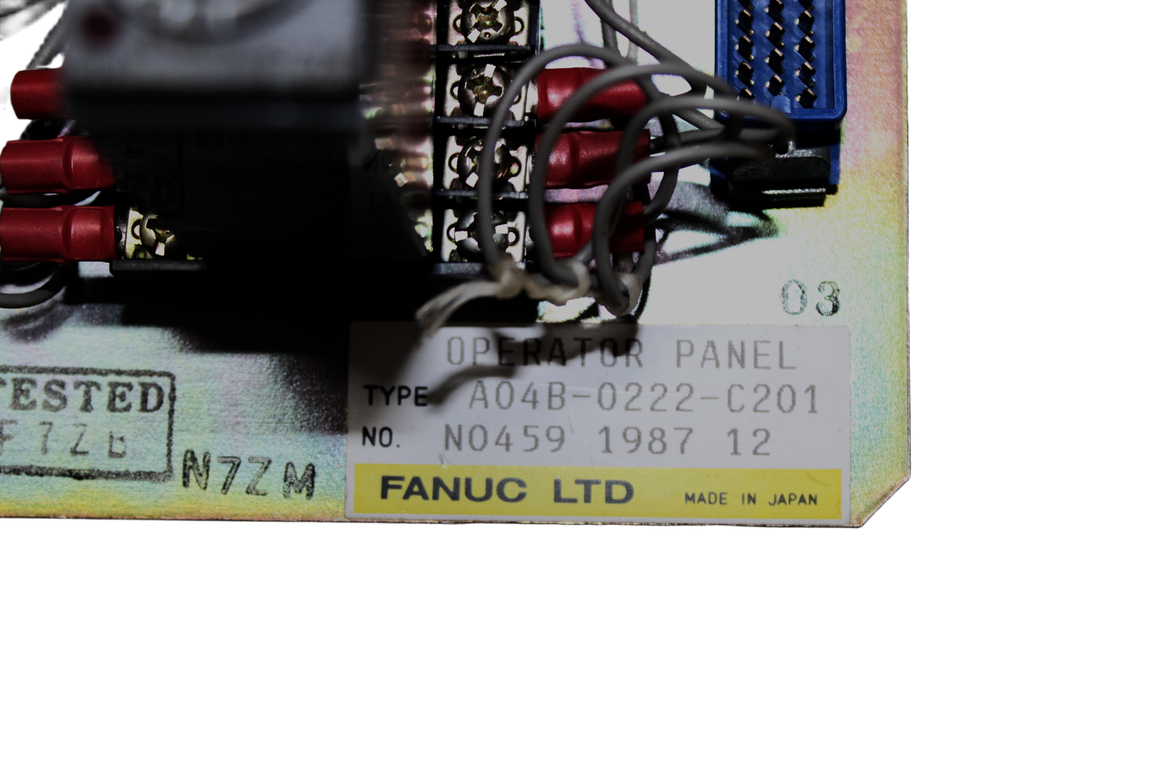 FANUC OPERATOR PANEL A04B-0222-C201 - Vista Traseira | Fanuc A04B-0222-C201