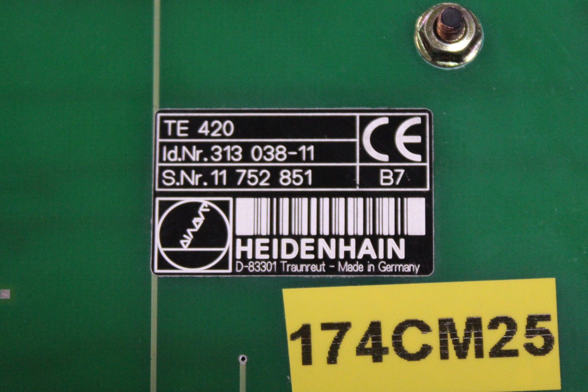 Operator Panel HEIDENHAIN TE 420 - Vista Superior | Heidenhain 313 038-11 | TE 420