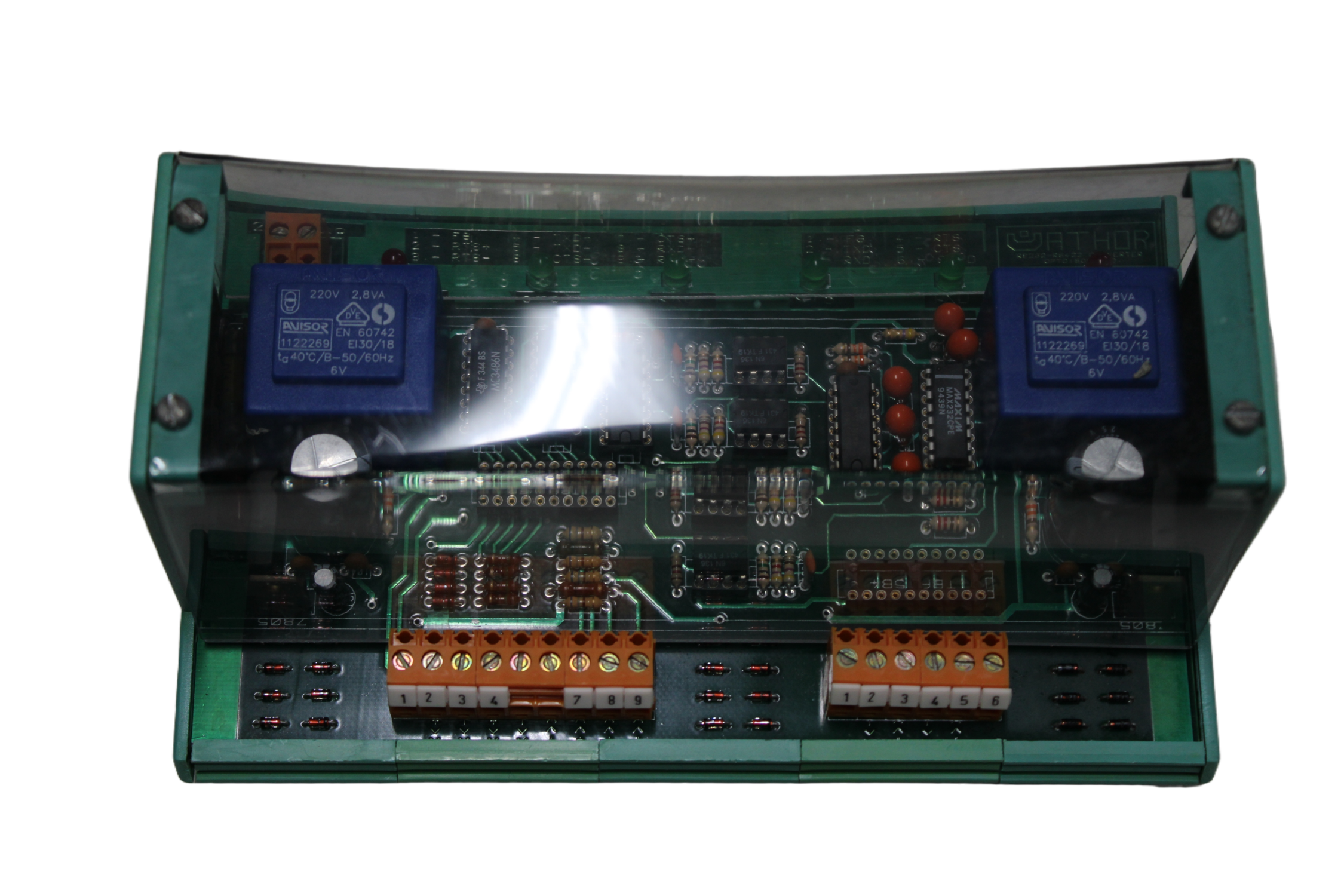 Conversor Industrial RS232 para RS422 Optoisolado - Vista Traseira | GATHOR RS232-RS422