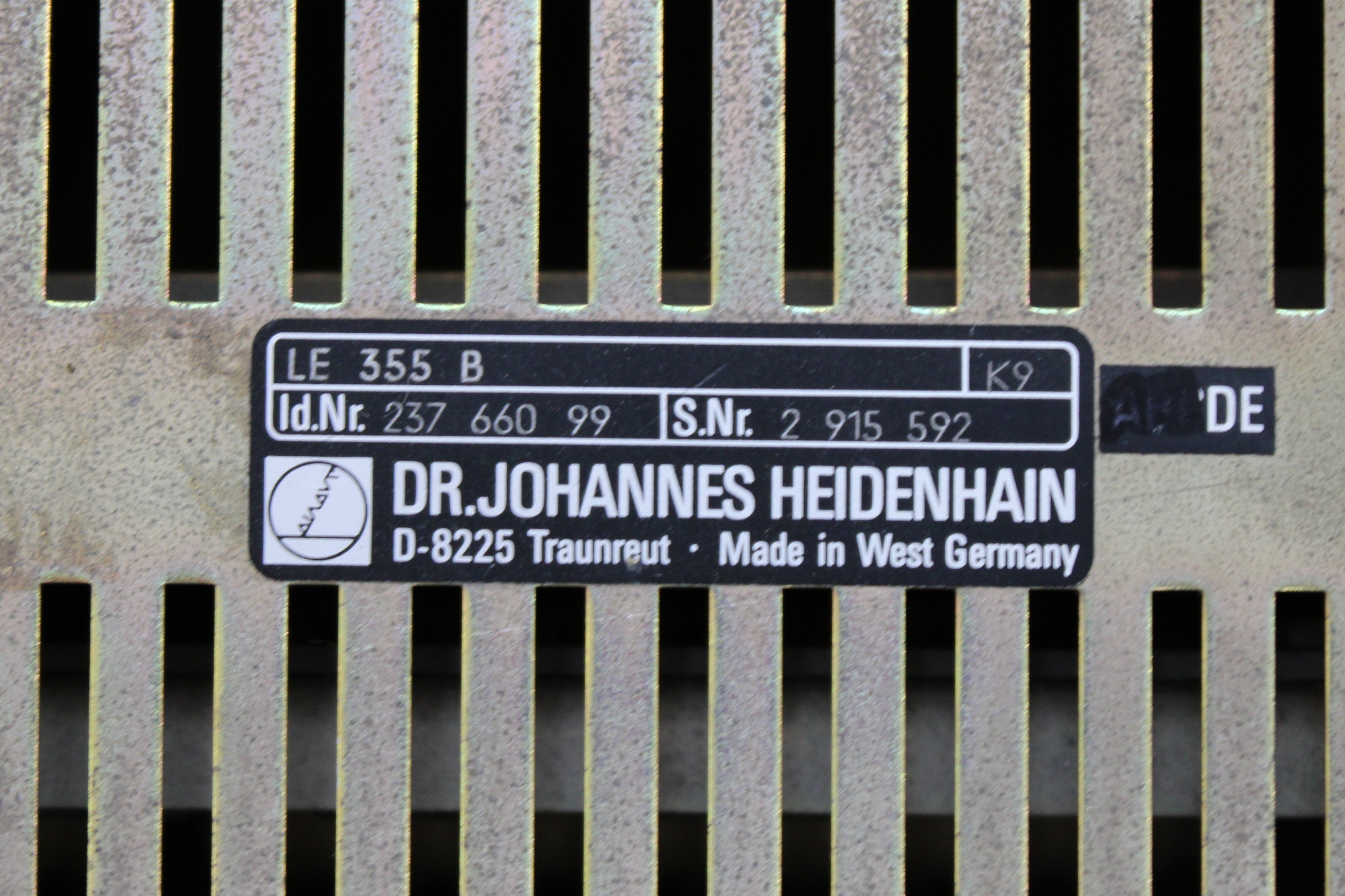 Heidenhain Logic Unit LE 355 B - Vista Traseira | Heidenhain ID 237 660 99