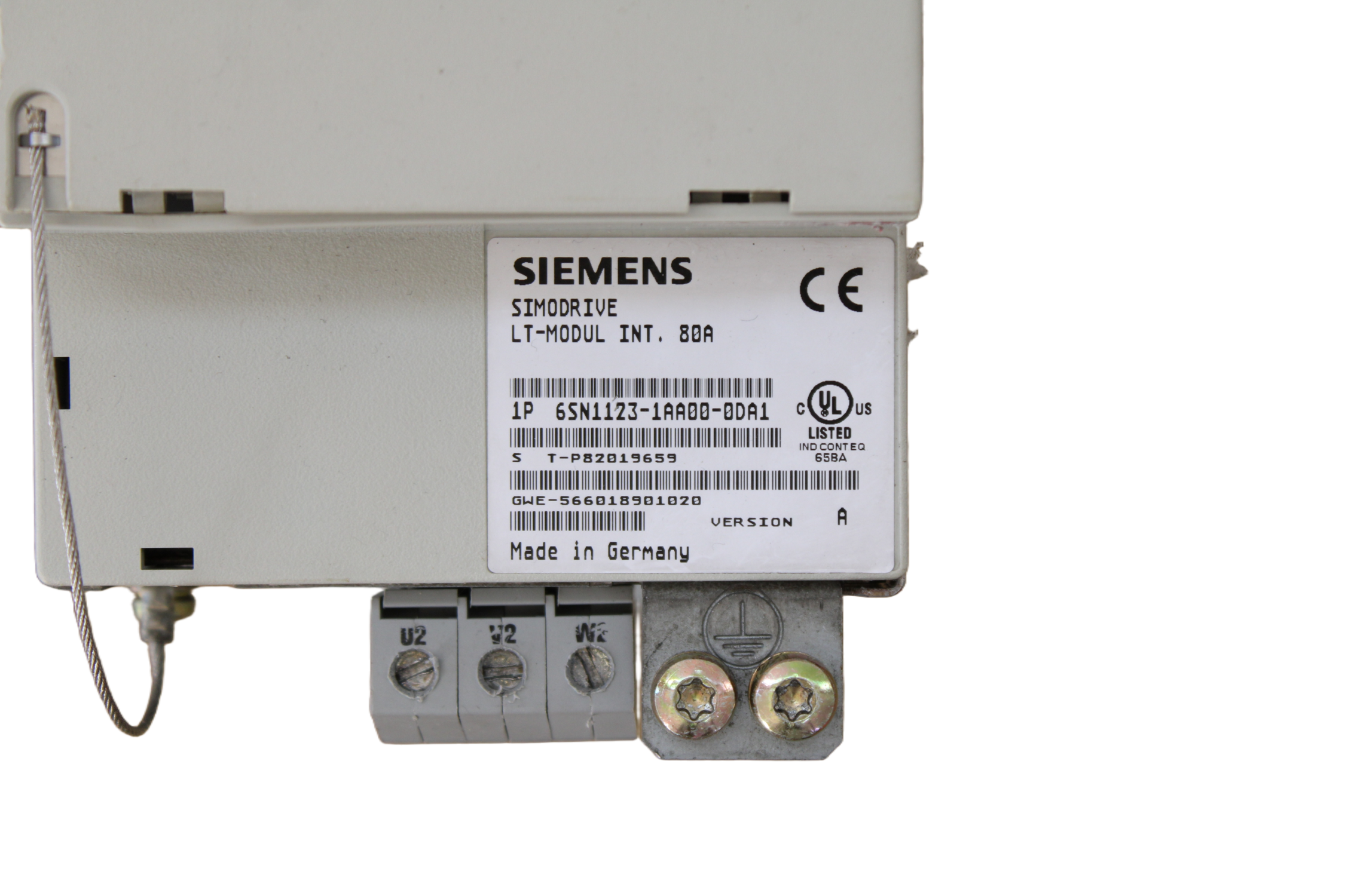 SIEMENS SIMODRIVE LT-MODUL INT 80A - Vista Lateral | Siemens 6SN1123-1AA00-0DA1