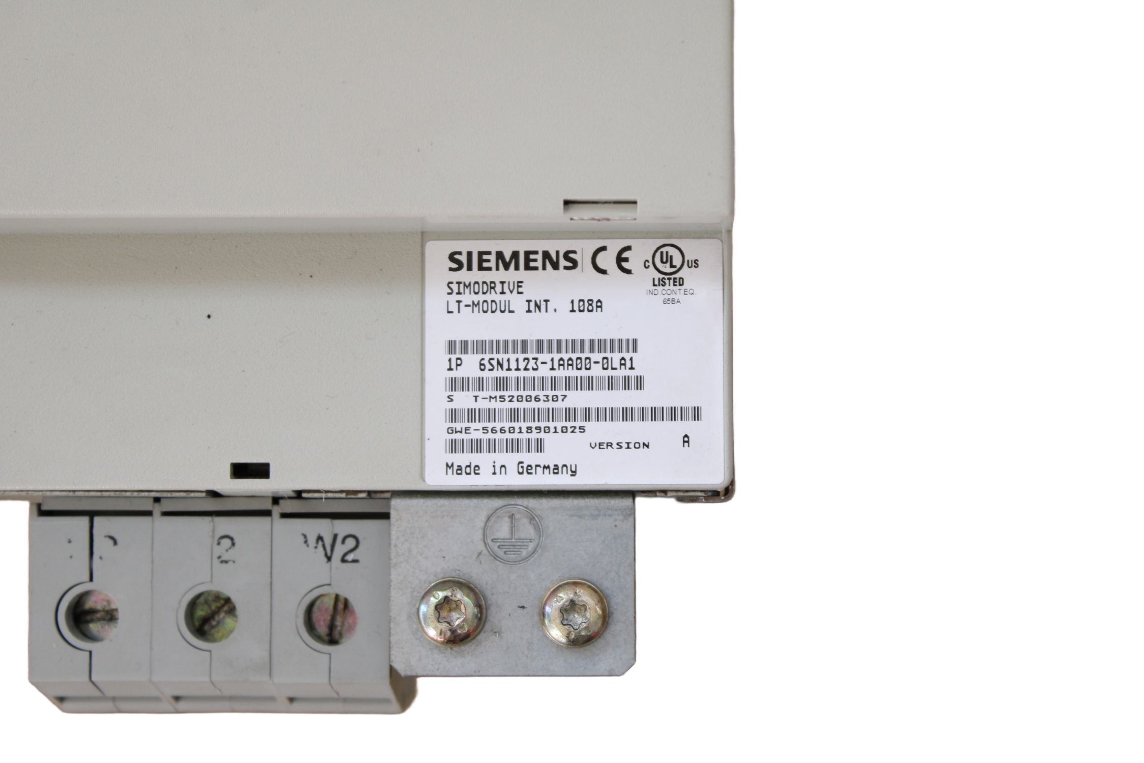 SIEMENS SIMODRIVE LT-MODUL INT 108A - Vista Traseira | Siemens 6SN1123-1AA00-0LA1