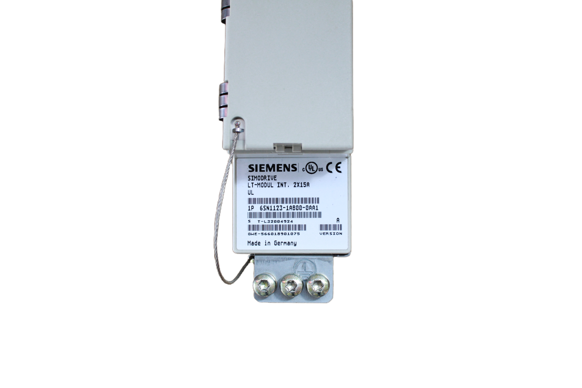 SIEMENS SIMODRIVE LT-MODUL INT 2X15A - Vista Superior | Siemens 6SN1123-1AB00-0AA1