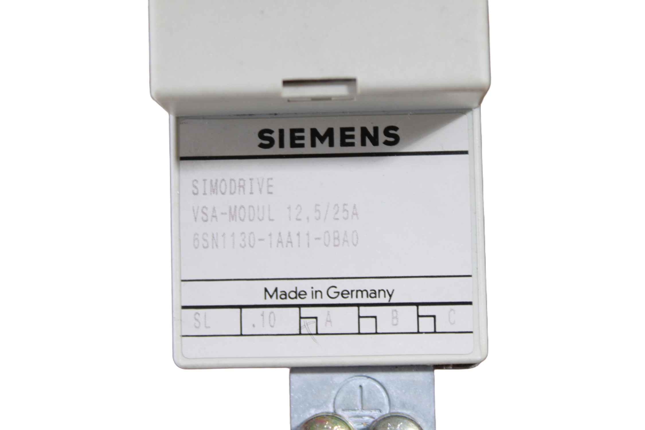 SIEMENS VSA-MODUL 12,5/25A - Vista Superior | Siemens 6SN1130-1AA11-0BA0
