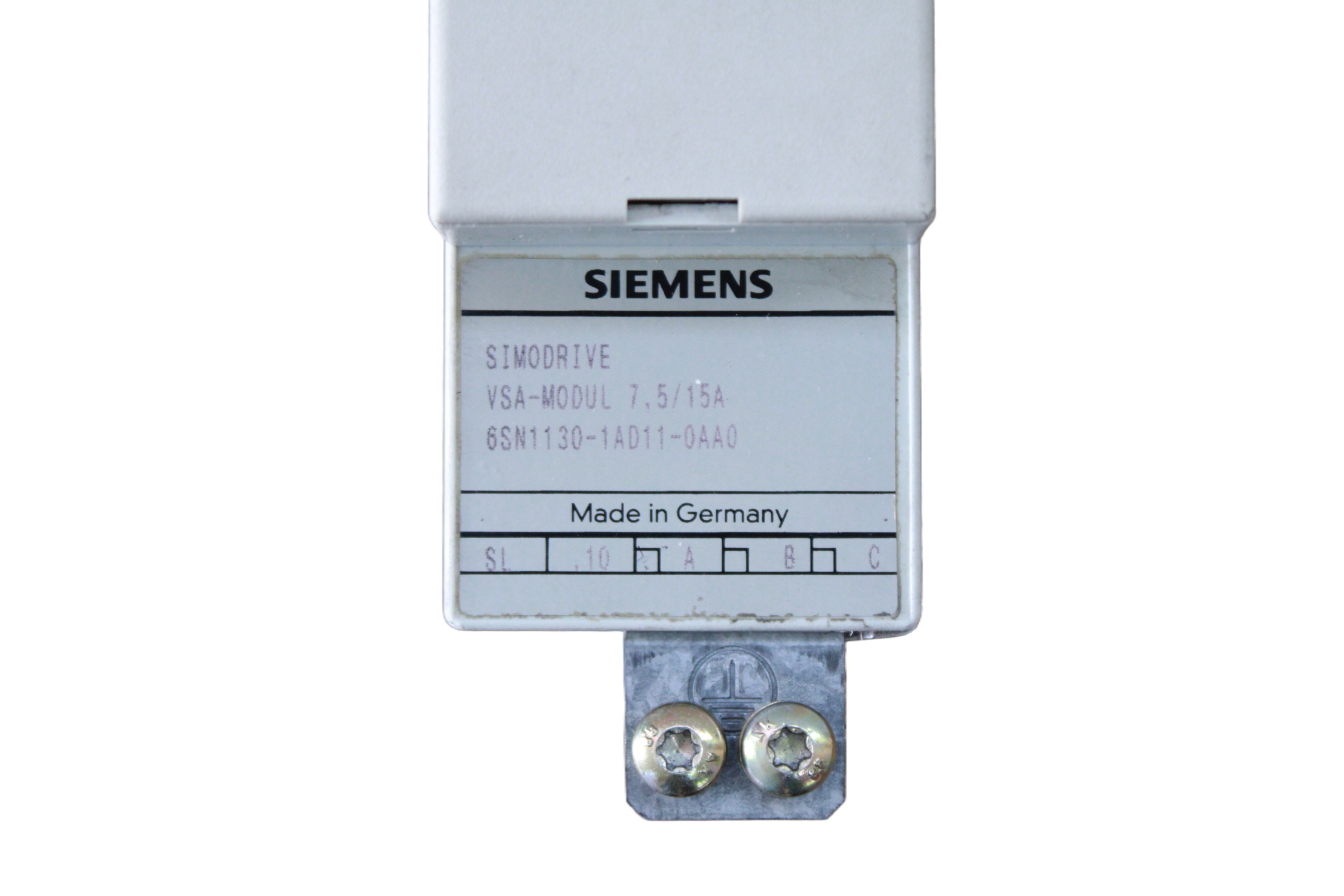 SIEMENS SIMODRIVE VSA-MODUL 7,5/15A - Vista Superior | Siemens 6SN1130-1AD11-0AA0