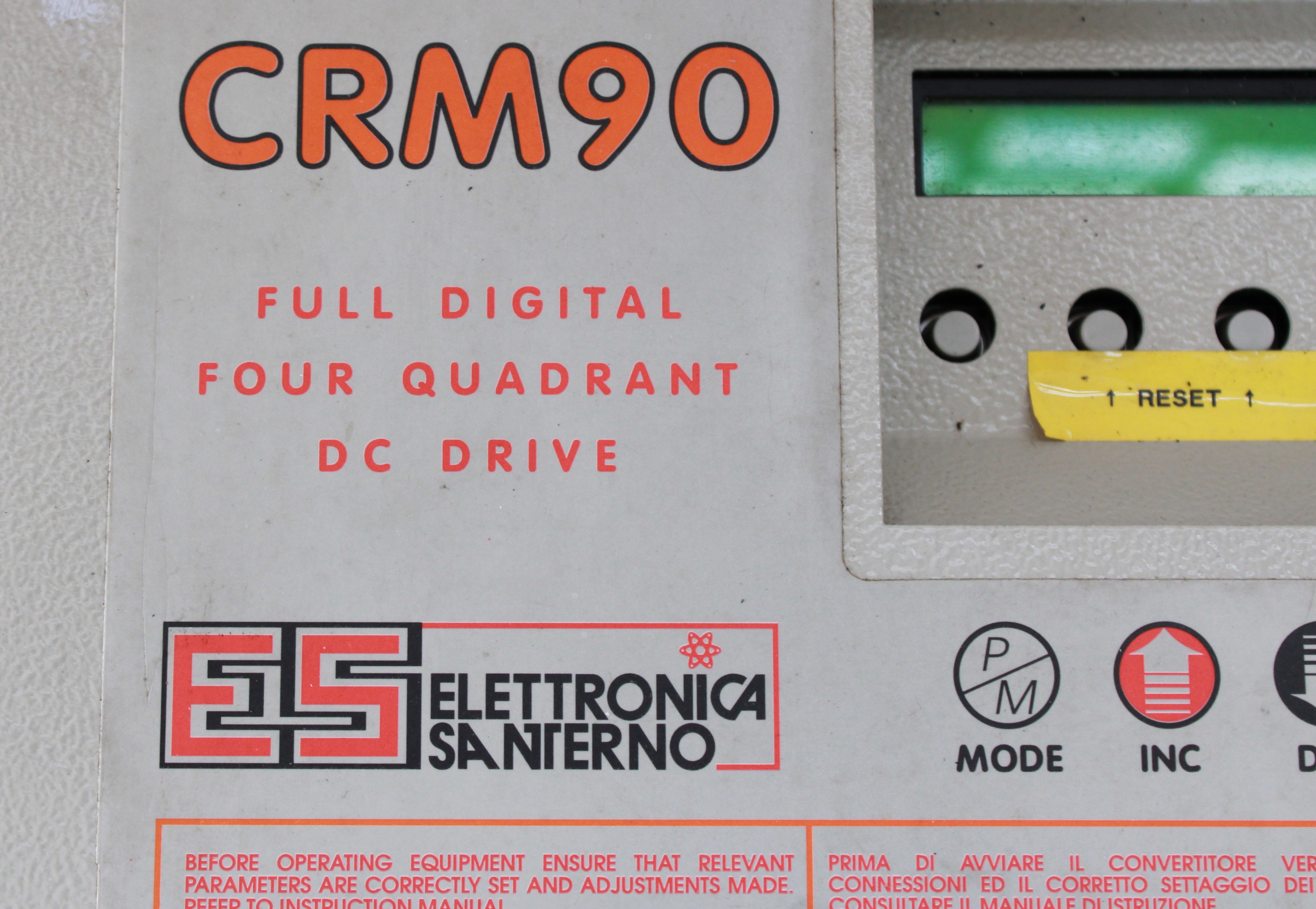 CRM90.70 Digital AC/DC Drive - Vista Traseira | Elettronica Santerno S.p.A. ZZ0048007.DN092