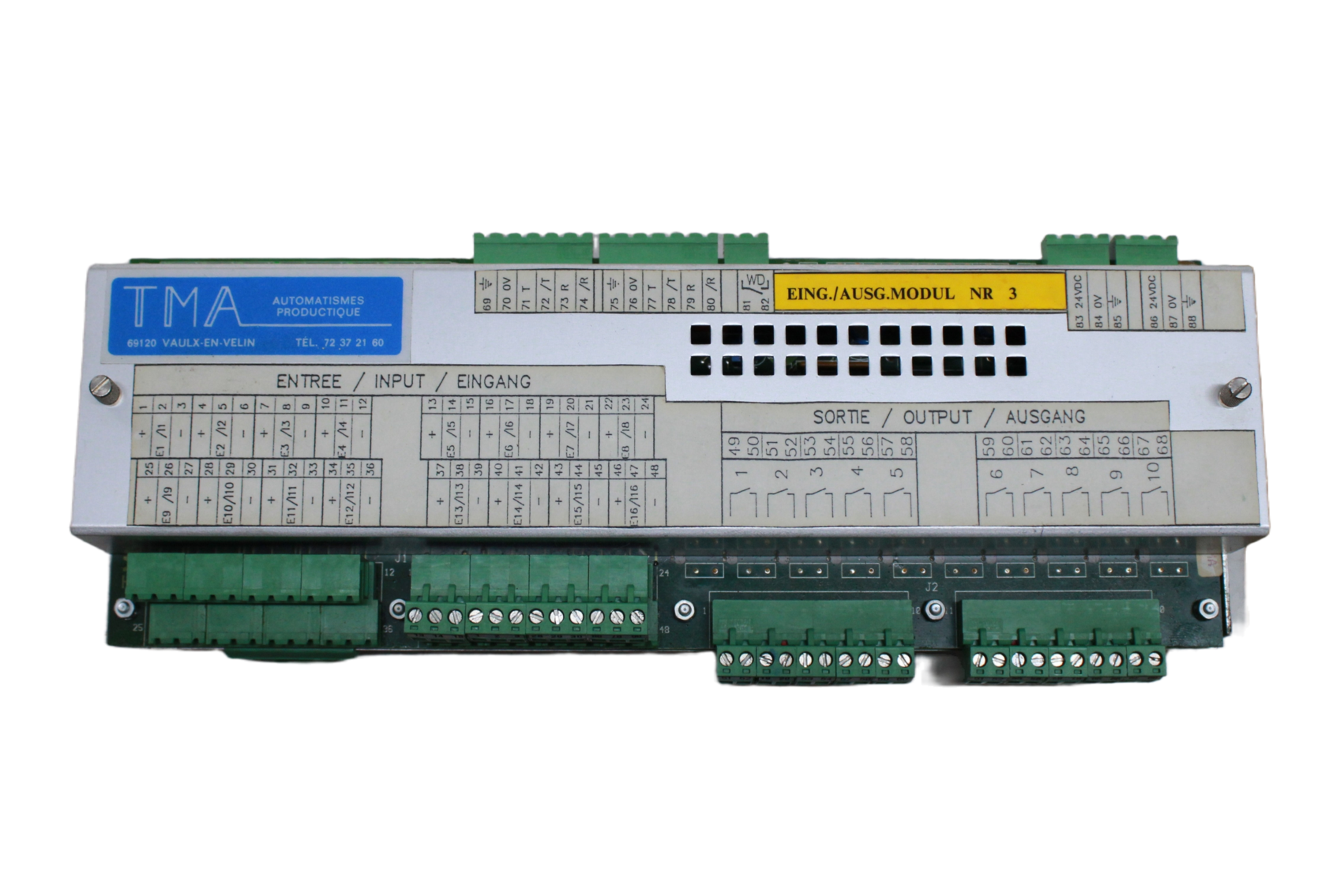 Eing./Ausg. Modul NR 3 - Vista Traseira | TMA Automatismes Productique 01203997 TMA