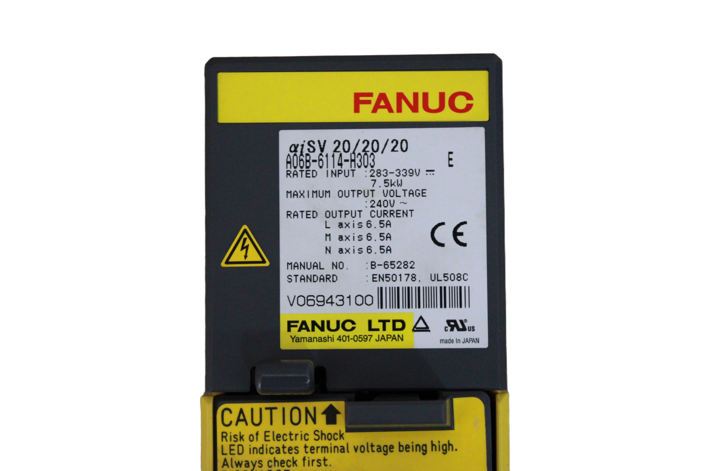 A06B-6114-H303 Fanuc Servo Amplifier Alpha i SVM 3-20/20/20i - Vista Lateral | Fanuc A06B-6114-H303