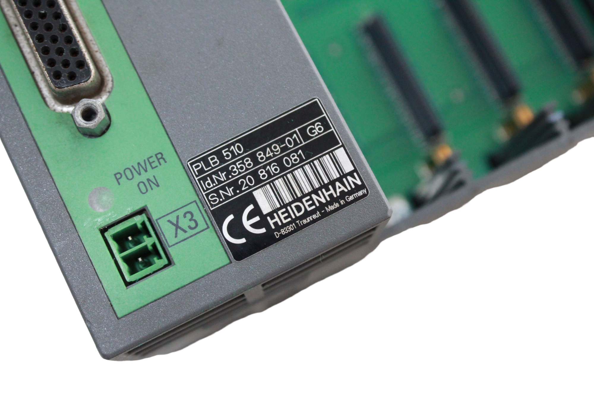 HEIDENHAIN PLB 510 358 849-01 4-Slot Basic Module - Vista Lateral | Heidenhain PLB 510 358 849-01 4